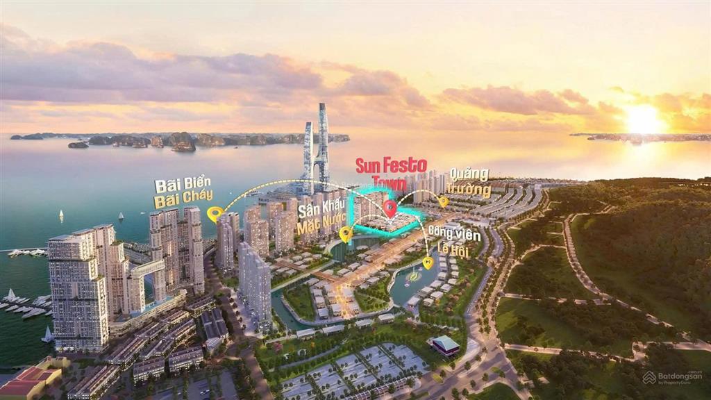 Căn ngoại giao mặt biển sun festo town hạ long, ck 22,5%, tặng gói nội thất chuẩn nhật bản