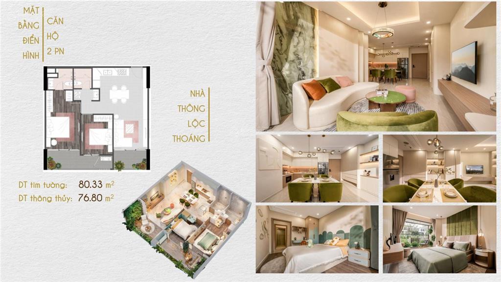 Bán căn 2pn tháp a tầng 8 view hồ bơi, nhận nhà quý 3/2026