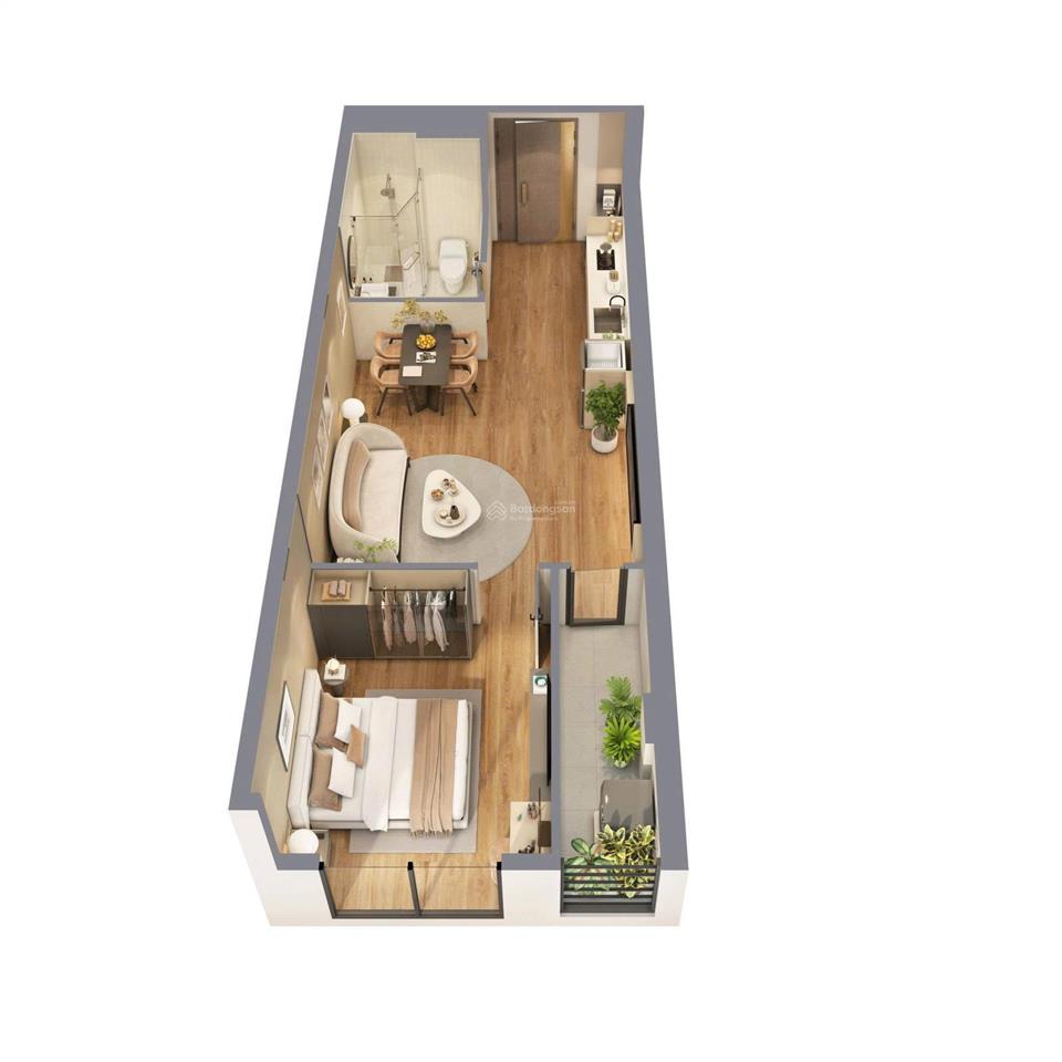 Căn hộ 1pn giá trả thẳng 3,793 tỷ đồng view sông thông thoáng, tầng trung cao.  0843 237 ***