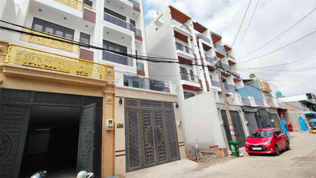 Bán nhà bình tân hẻm 8m đường số 6 pbhhb 4 tầng 4x23. 5pn lớn giá 7ty4 tl. sổ đẹp vuông vức