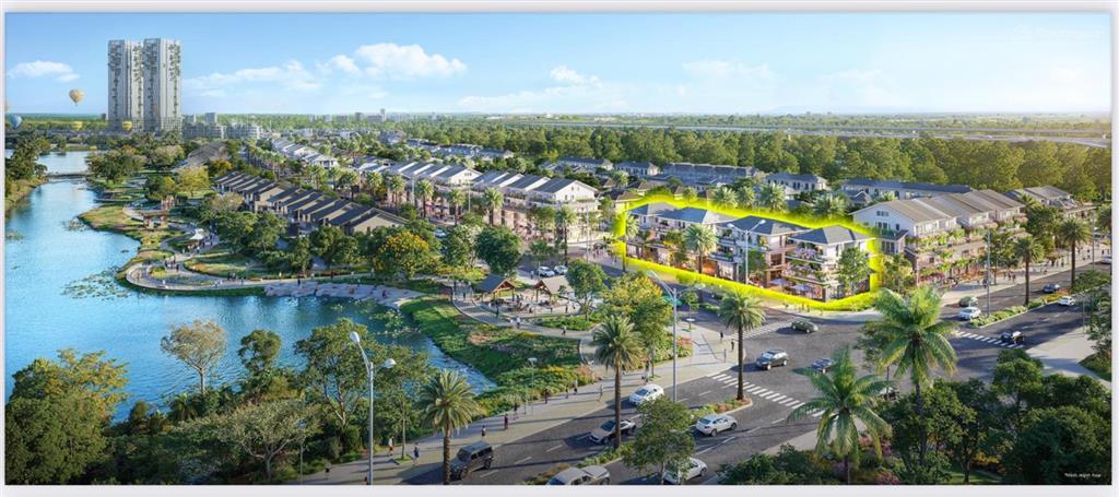 Shophouse đại lộ công viên | mặt tiền 7,2x20. giá 15,9 tỷ 3 tầng 4pn 2 view công viên hồ thiên nga