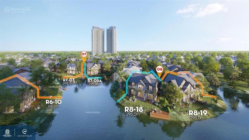 Villa đảo đơn lậpview vườn thư giãn. căn mặt sông view thoáng dt 418m2 18x20 giá 41,2 tỷ tt tự do