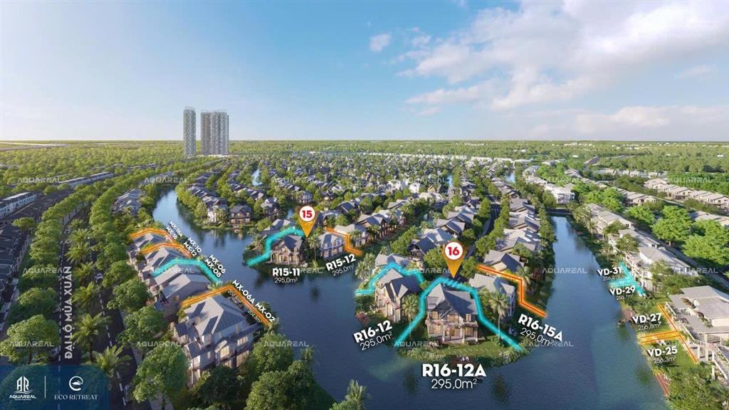 Villa đảo đơn lậpview vườn thư giãn. căn mặt sông view thoáng dt 418m2 18x20 giá 41,2 tỷ tt tự do
