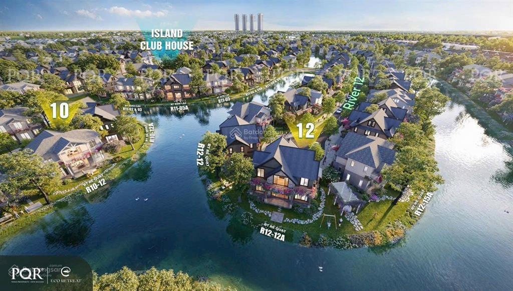 Villa đảo đơn lậpview vườn thư giãn. căn mặt sông view thoáng dt 418m2 18x20 giá 41,2 tỷ tt tự do