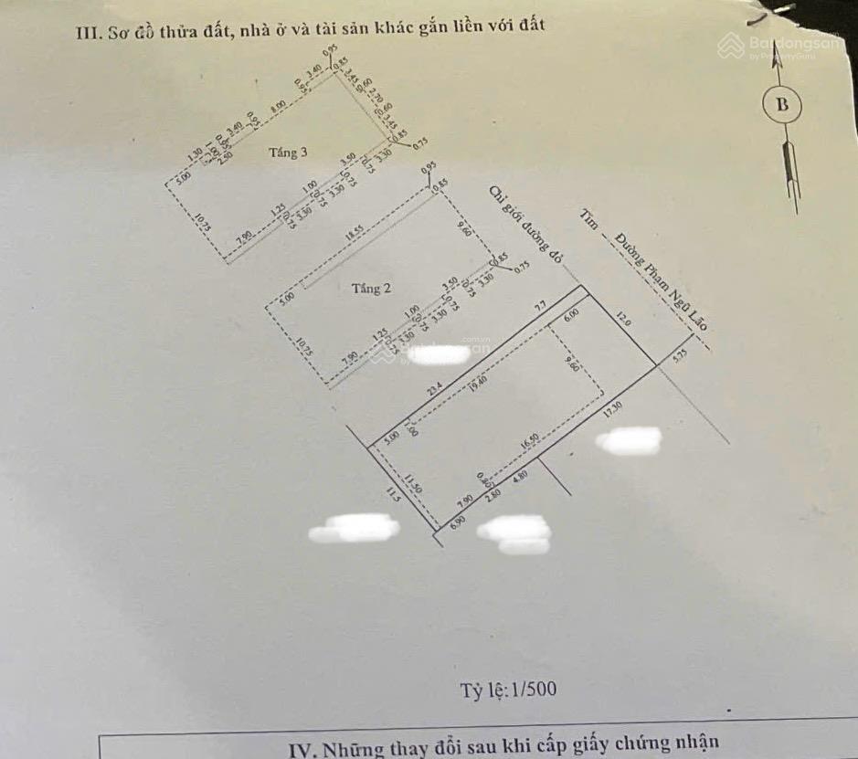 Bán nhà mặt tiền 3 tầng 387m² (ngang 12.8m) phố tây phạm ngũ lão  tp huế giá chỉ 143tr/m2