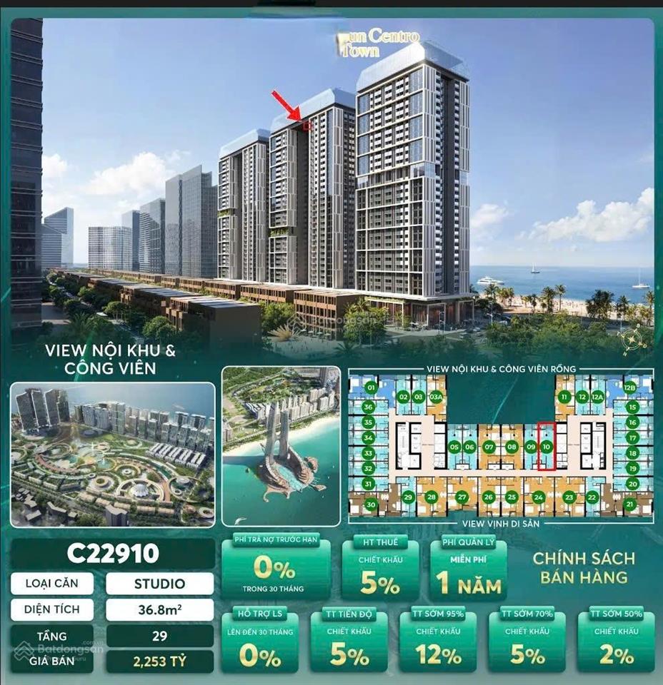 Bán cc mini sun centro town, chỉ trả trước 680tr, 33m2, đầy đủ tiện ích, đẹp, phong thủy tốt