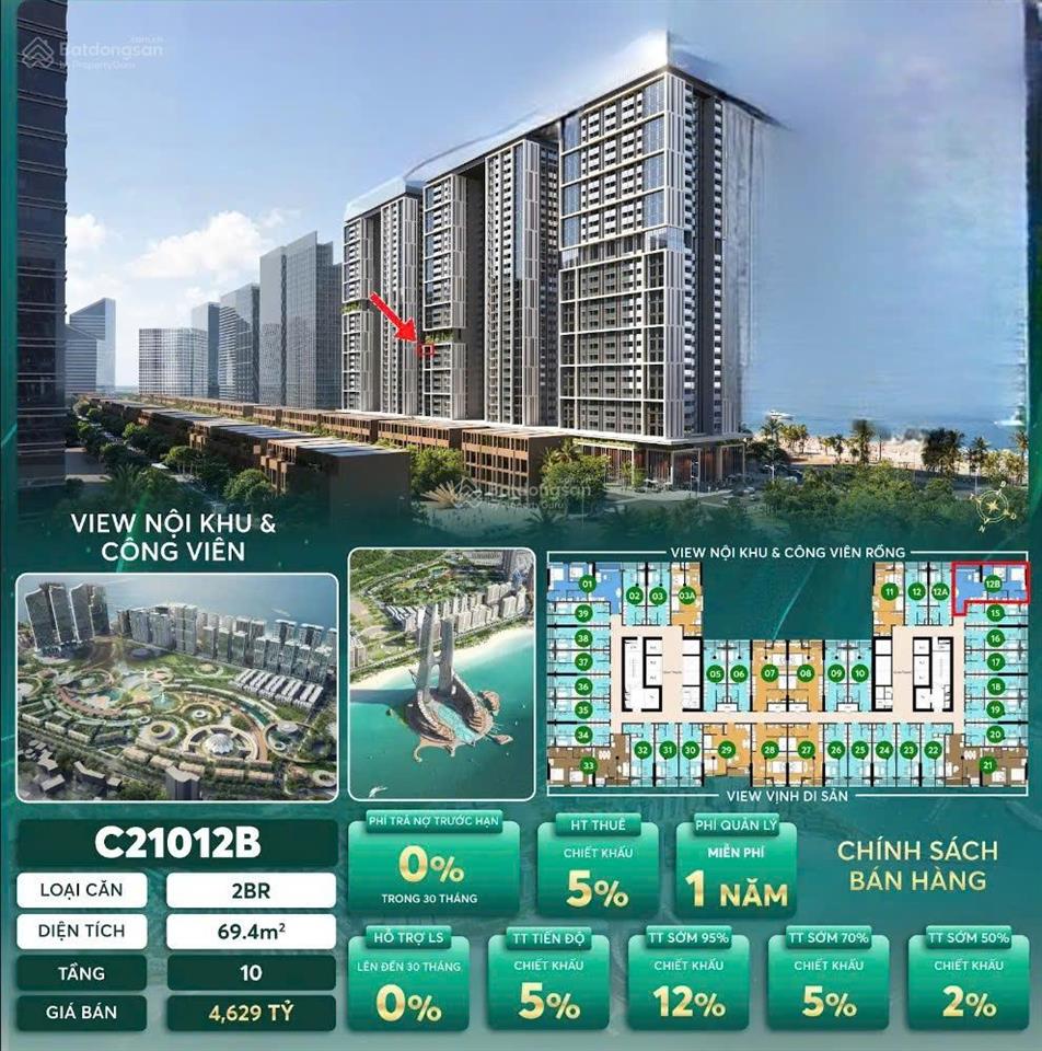 Em xuân bán căn góc 2pn chung cư sun centro town full giá 3ty697 diện tích 70m view công viên nc
