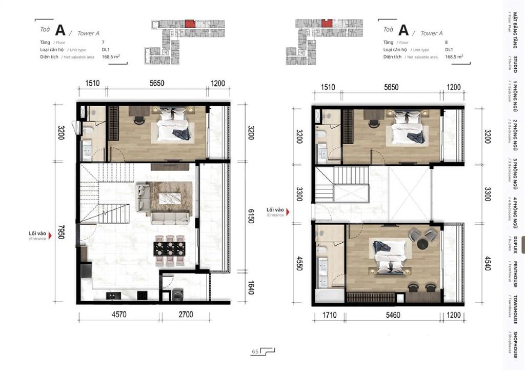 Căn hộ duplex siêu vip tại the ten, view hai công viên siêu mát