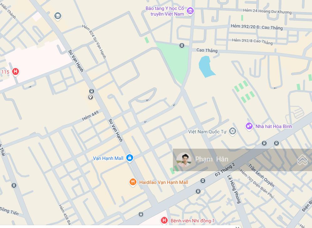 Một căn duy nhất đường nội bộ diện tích 5x17m 3 lầu đường trần thiện chánh quận 10