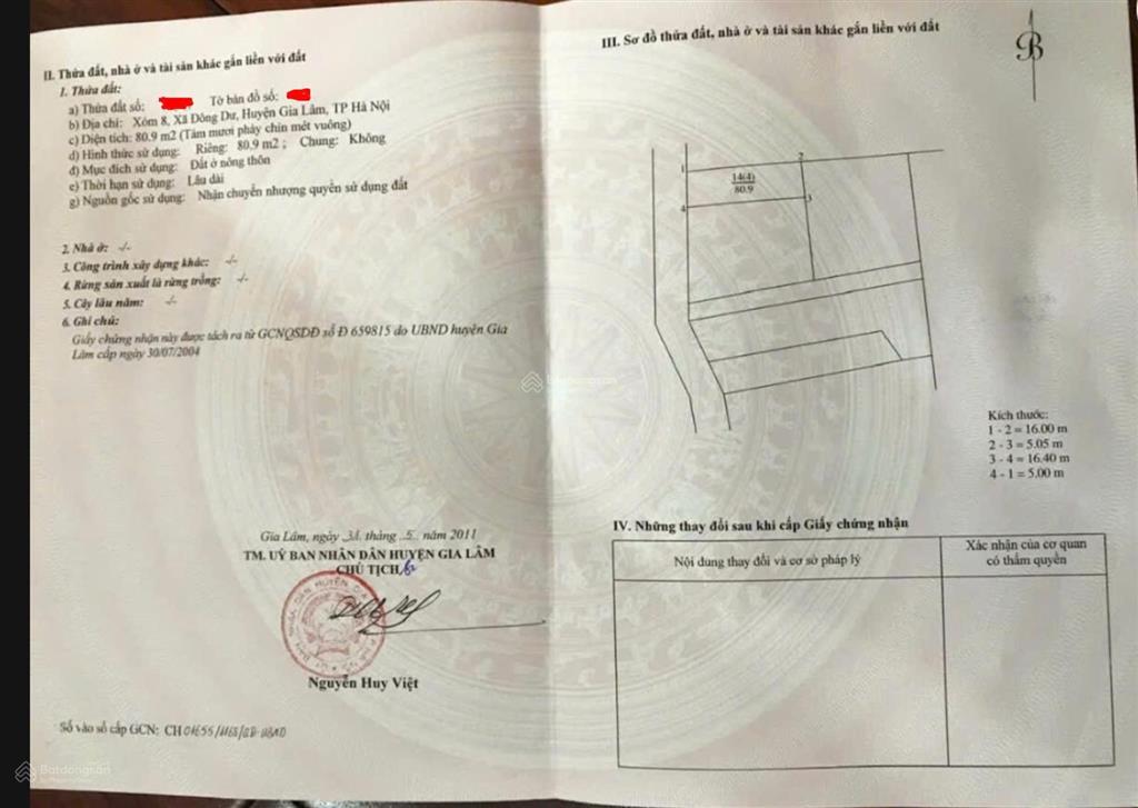 Bán đất sát ocenpark, sát cầu thanh trì đường thông 80 mét giá 8 tỷ