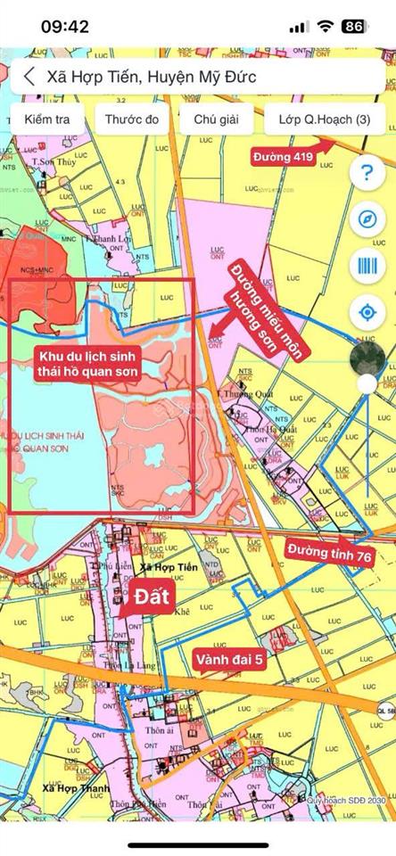 Chính chủ bán lô đất 83m2, cách tỉnh lộ 424 700m, cách vành đai 5 300m. giá 1x triệu/m, x trung học