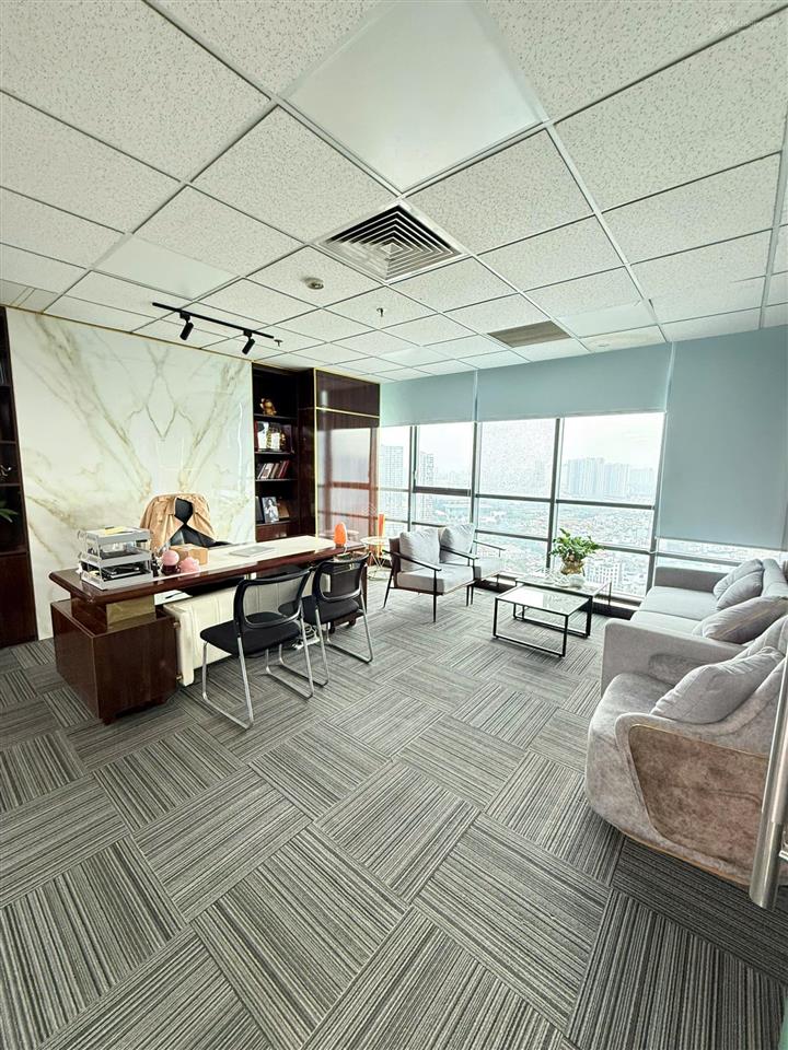 Sang nhượng vp thuê handico phạm hùng 200m2 có cắt 100m2 sẵn nội thất vào luôn view đẹp