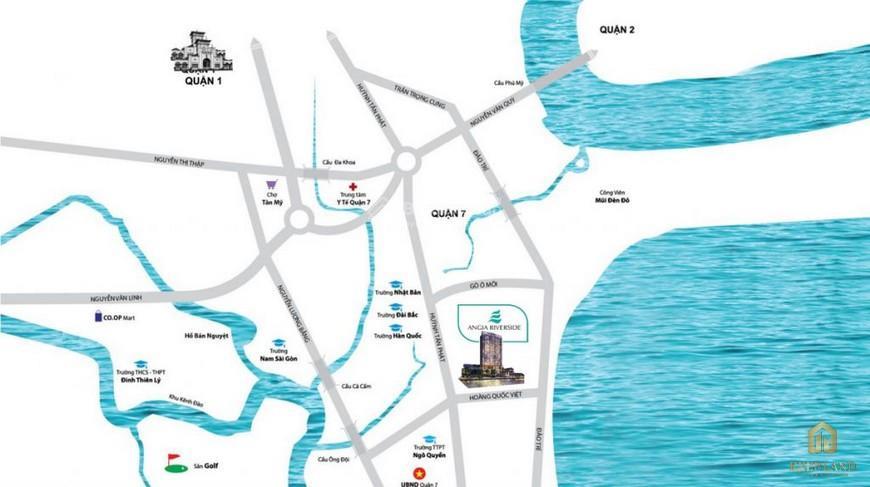 Cần bán căn 3pn2wc angia riverside tầng thấp giá 5.1 tỷ , vị trí gần cầu phú mỹ 2