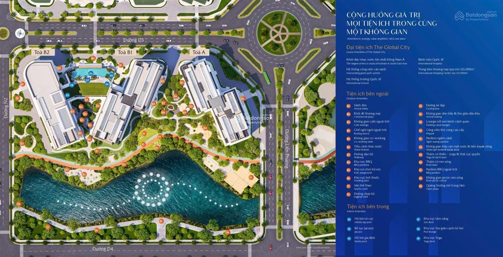 1 căn hiếm có 1pn dt 47m2 giá 5,8 tỷ tại tháp a the global city q2 view nhạc nước