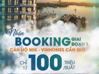 Căn hộ chung cư đầu tiên tại vinhomes cần giờ giá dự kiến 2 tỷ, view nhìn trực diện biển cần giờ