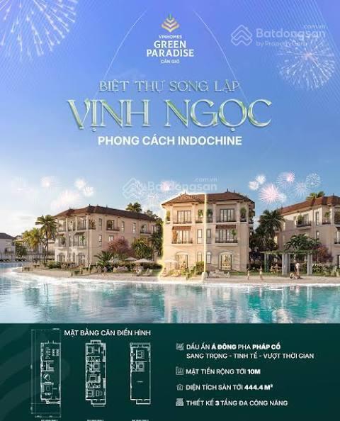 Bán biệt thự song lập vịnh ngọc  vinhomes cần giờ  view biển hồ  giá gốc cđt
