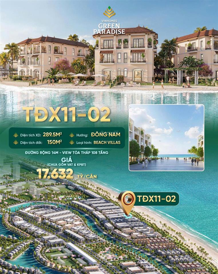 Siêu cấp đầu tư  biệt thự biển vinhomes cần giờ view biển tháp 108 tầng  lời ngay 3 tỷ khi mua.