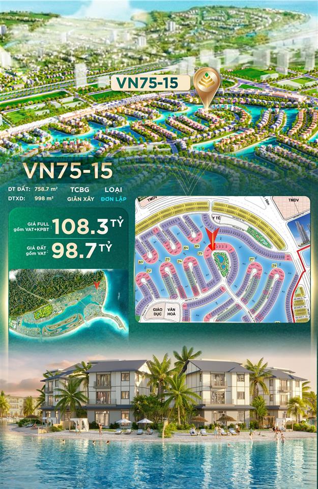 Siêu dinh thự đơn lập  vn7515 đỉnh cao bất động sản biển  tài sản truyền đời cho gia tộc
