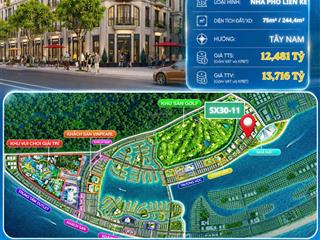 Nổi bật 1 căn vịnh tiên cạnh casino dt 75m2 giá 12.4 tỷ full. 4 tầng nằm trong dãy sx30