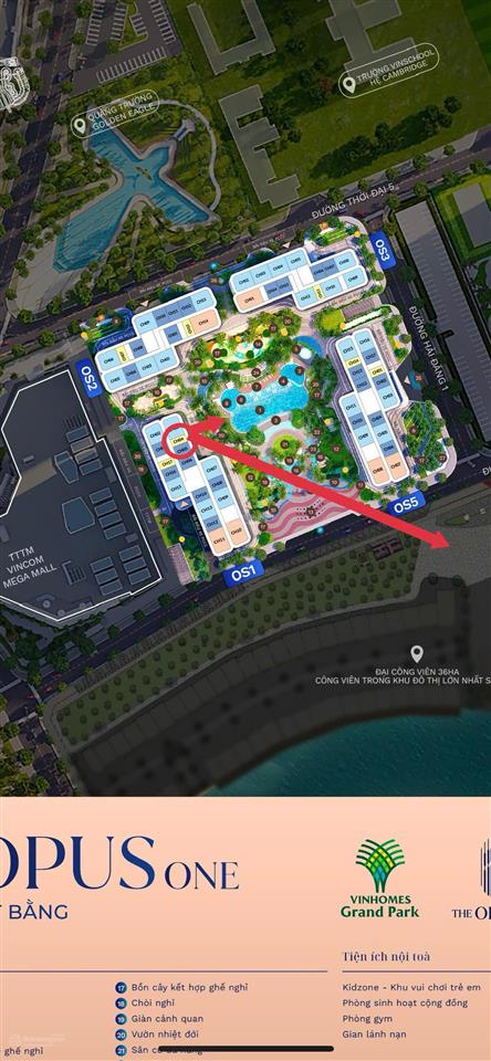 Hiếm nhất khu the opus one căn studio giá chỉ 2,8 tỷ, chủ cần bán gấp