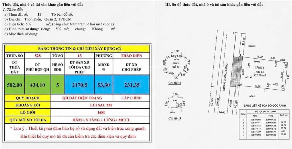 Rẻ quá! chỉ 209 triệu/m nhà mặt tiền (15x33) quốc hương nối dài phù hợp làm dự án tòa nhà căn hộ