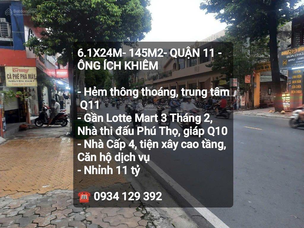 Bán căn nhà quận 11, diện tích 145m2, ngay ông ích khiêm quận 11, chỉ nhỉnh 70 triệu/m2