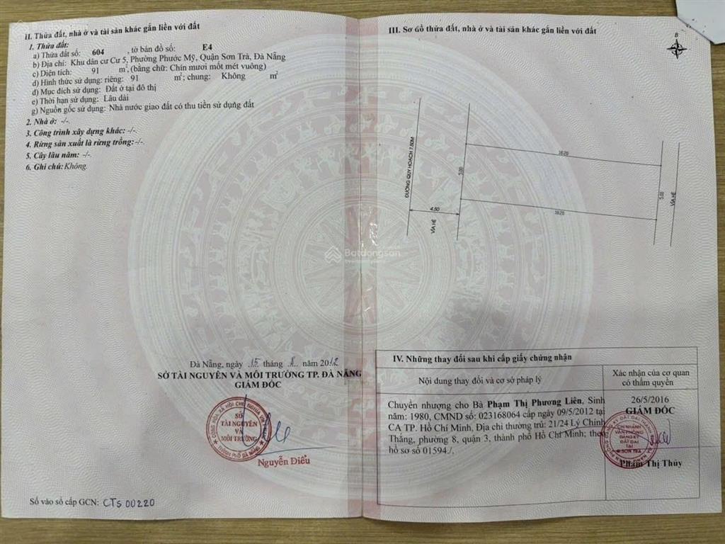 Đất đường đinh đạt  sát biển mỹ khê