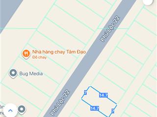 Đất đường phú lộc 22  ngang 7m  giá tốt