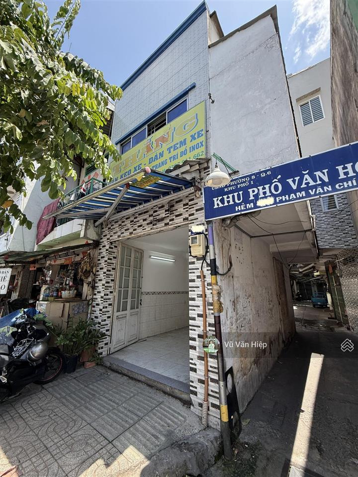 Nhà 2 lầu mặt tiền đường phạm văn chí quận 6, 2pn 2wc diện tích 3x7 lô góc hơn 4 tỷ