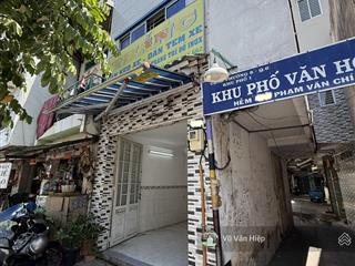Nhà 2 lầu mặt tiền phạm văn chí quận 6, 2pn 2wc diện tích 3x7 lô góc hơn 4 tỷ