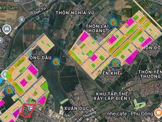 Đất tđc mai hiên 80m, mt 5m, đường 30m, đối diện vinhomes yên thường vị trí cực đẹp