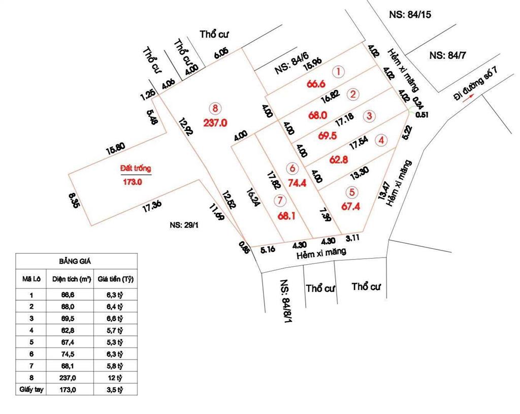 Bán lô đất 69,4m2  5,1 tỷ  đường số 7, linh trung  thủ đức