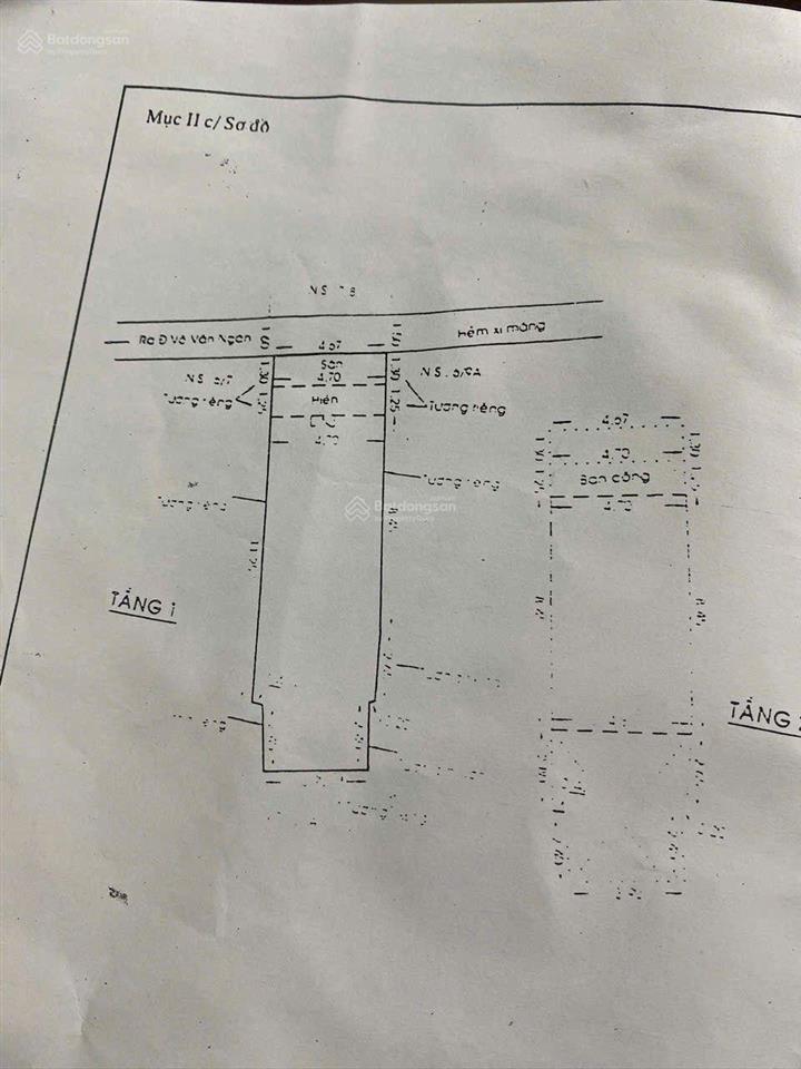 5,3 tỷ còn tl  nhà 75m2  2 pn, cách mt võ văn ngân 20m!