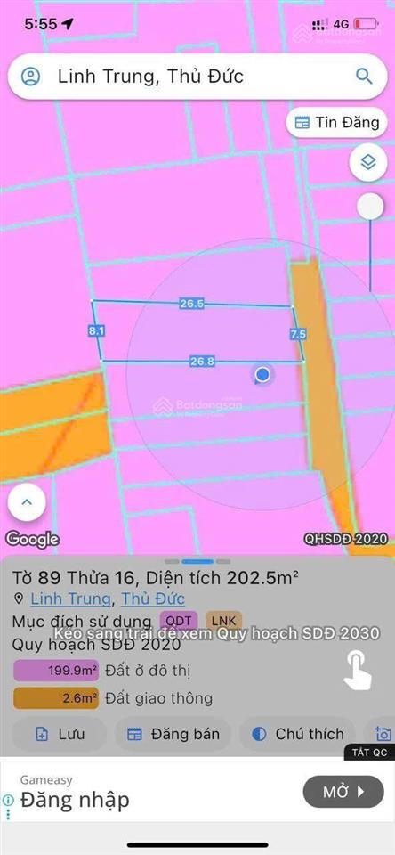 13 tỷ  nhà cấp 4200m2 full thổ cư, đường số 11  linh trung, thủ đức