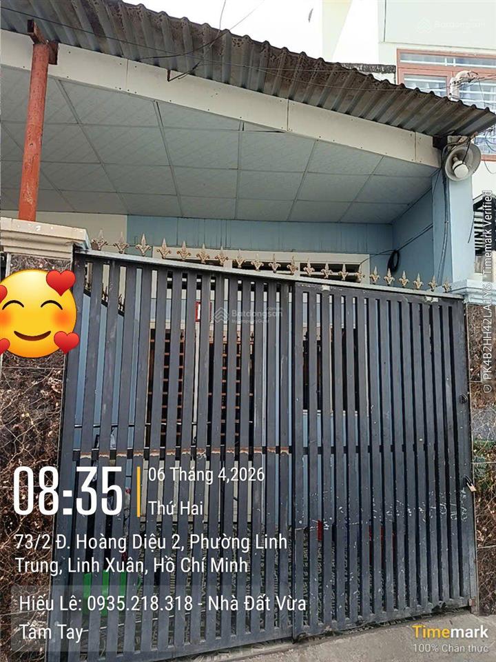 4,6 tỷ  nhà c4  74m2  ngang 6,5m  hẻm xe hơi ra vào  đường số 9, linh trung sổ riêng, sang tên