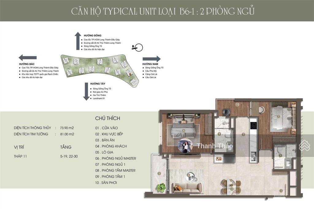 Bán gấp 3pn the privé dt 98.5m2 giá 11.685tỷ có thuế vat và pbt tầng cao view đẹp  có metro đi qua