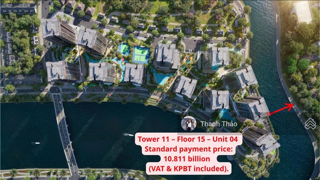 Bán căn hộ the prive giá 10 tỷ diện tích 80,6m2 tầng cao  view 3 mặt sông  tt chỉ 6,8% ký hđmb