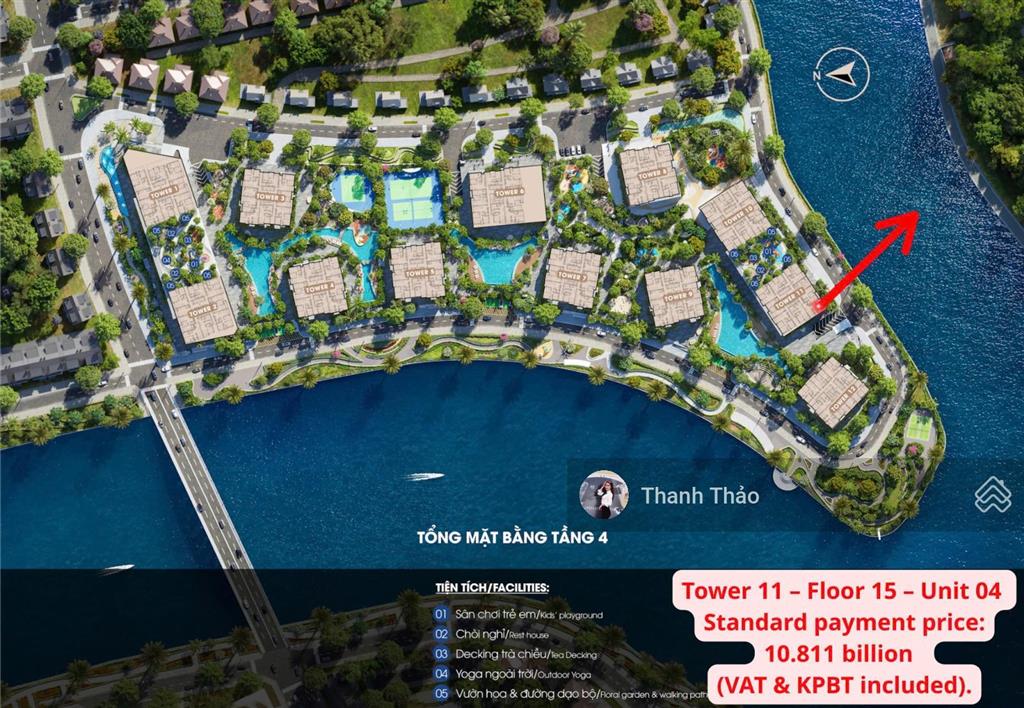 Bán căn hộ the prive giá 10 tỷ diện tích 80,6m2 tầng cao  view 3 mặt sông  tt chỉ 6,8% ký hđmb