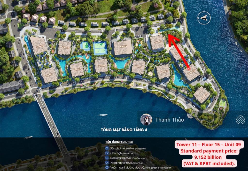 Bán gấp 2pn 72m2 tháp 11 hướng đông tầng 15 giá 8.6 tỷ gồm vat và phí bảo trì view sông giá cạnh tranh