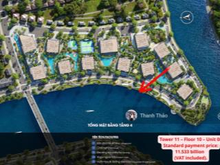 Vị trí vàng the privé  căn góc dt 88,7m2 view nội khu và view sông tầng tầm trung chỉ 11 tỷ