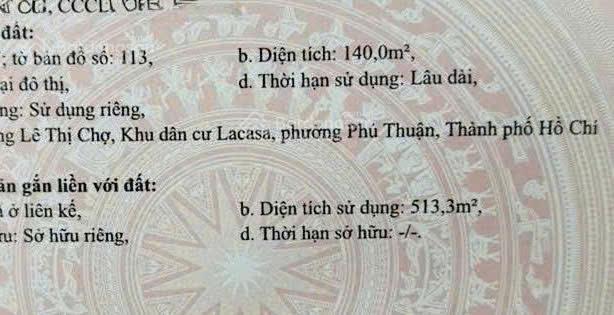 Tòa nhà chdv cao tầng mt lê thị chợ quận 7. 7*20 hơn 24 t.ỷ.