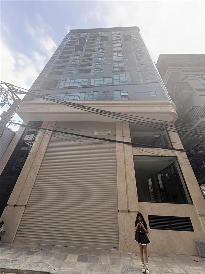 Hàng hiếm! toà vp lê văn lương, 105m2 *9 tầng, mt 12m, lô góc, ô tô tránh, kd đỉnh cao, dt ổn định