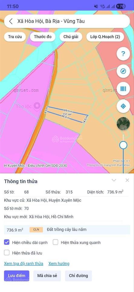 Bán gấp đất ở hòa hội, xuyên mộc, bà rịa vũng tàu, 4,8 tỷ, 737m2