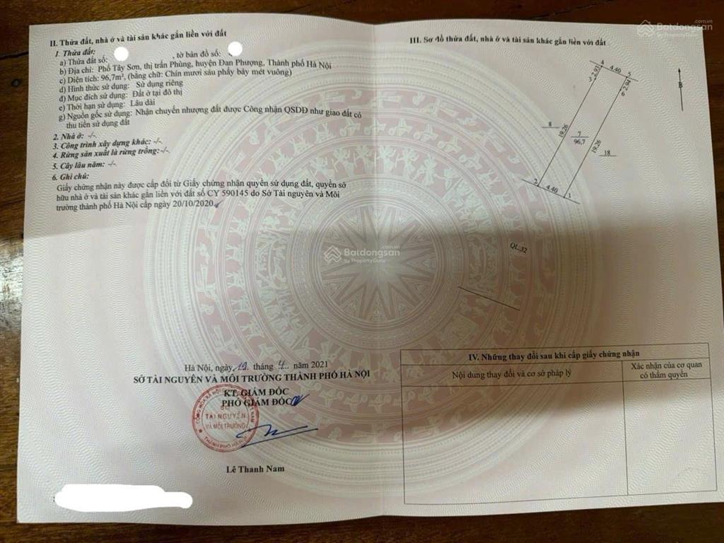 Siêu phẩm ql 32 thị trấn phùng, đan phượng cần thanh khoản gấp
