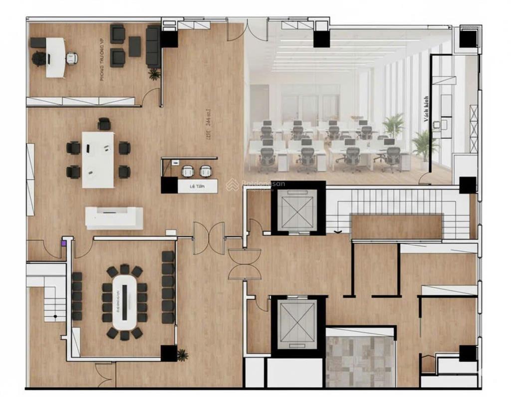Cho thuê văn phòng hoa sứ  phan xích long, phú nhuận dt 200m2  giá 64 triệu/tháng