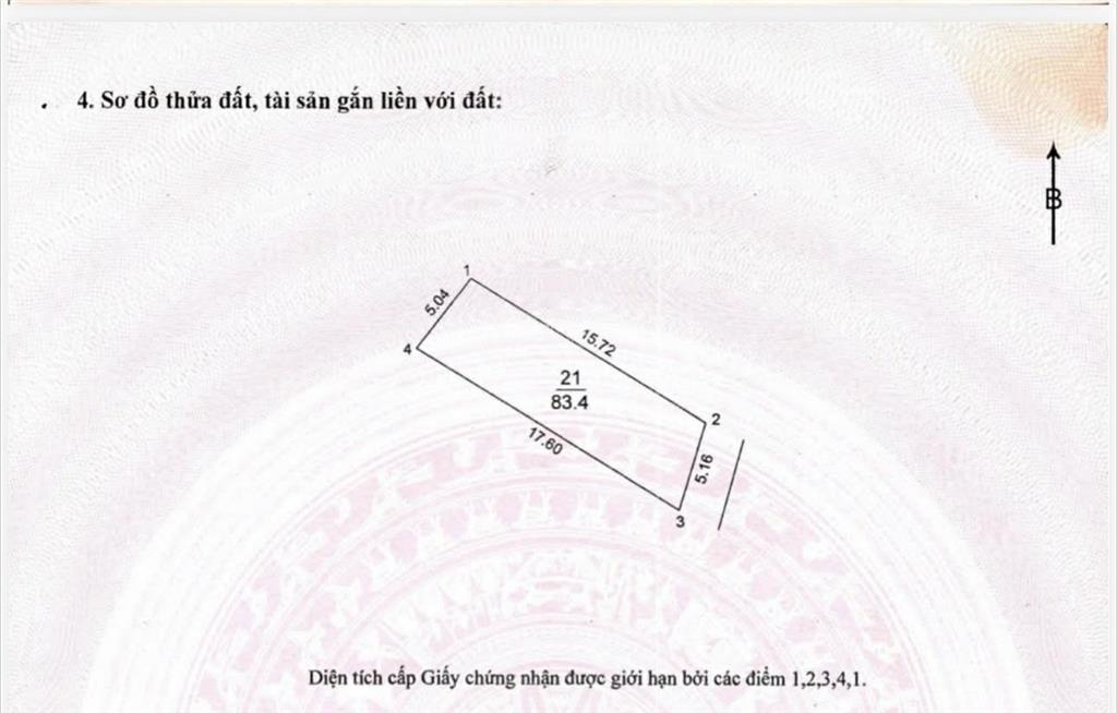 Cắt lỗ sâu, đất kinh nỗ, đông anh, sd 84m2, hơn 5 tỷ.  0972 174 ***