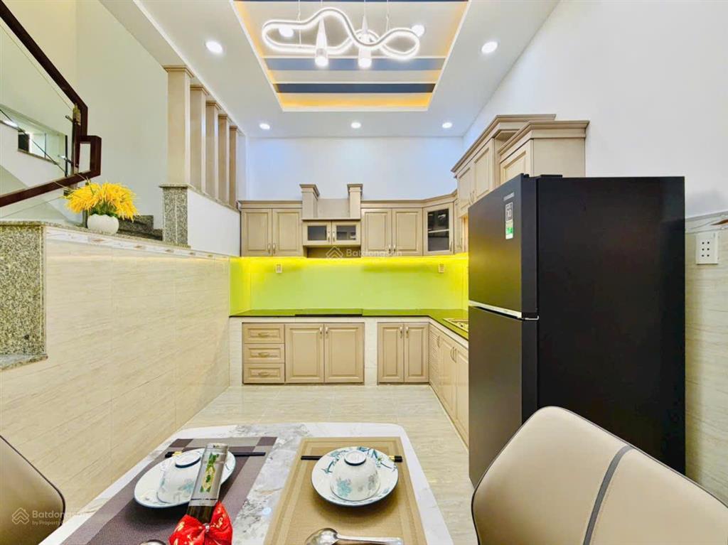 Bán nhà mới đẹp hẻm 3m sát mặt tiền đường phan huy ích, p.14, 4,5 x 14, 2 tầng, 3pn giá 5.95 tỷ tl