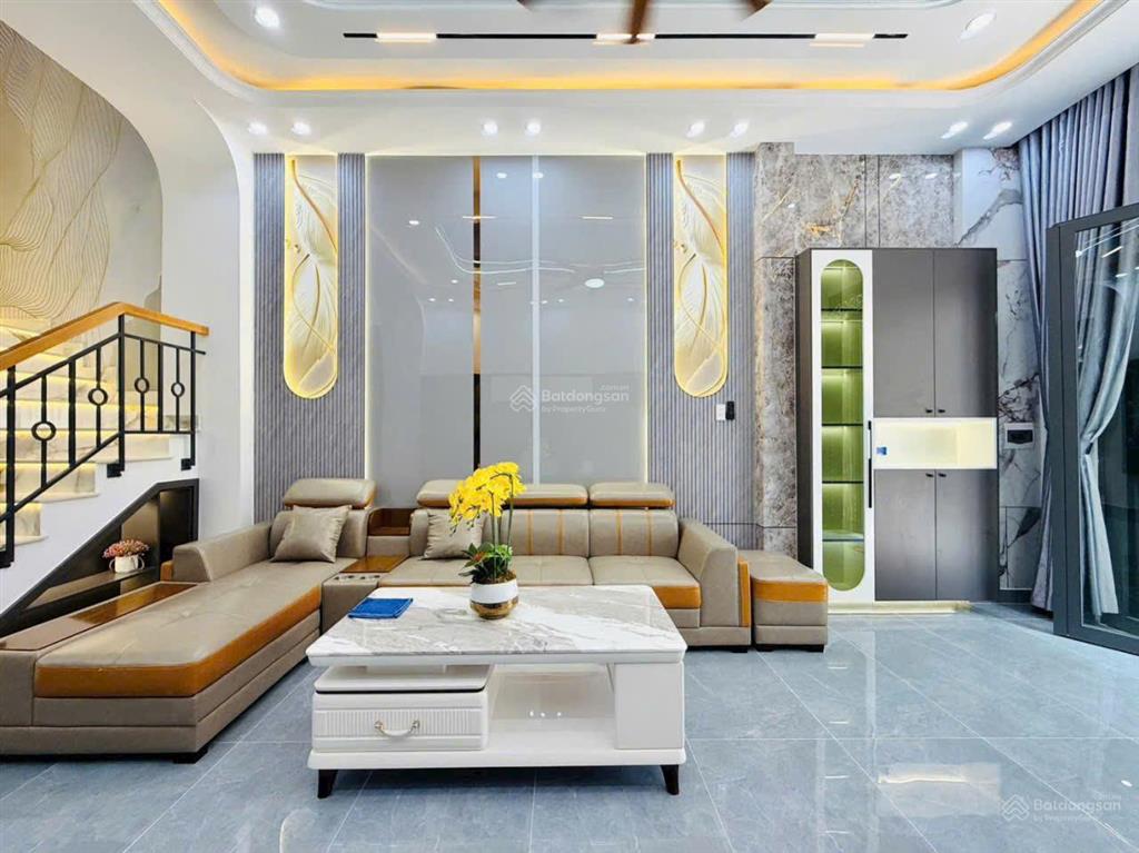Bán nhà mới đẹp hẻm xe hơi 1 sẹc sát mặt tiền đường huỳnh văn nghệ, p.15, 4,3 x 22, giá 9.25 tỷ tl