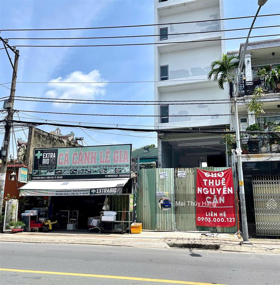 Gần ga thủ đức, mặt tiền đặng văn bi ngang 5.5 ,không lộ giới  xây được hầm + 7 tầng