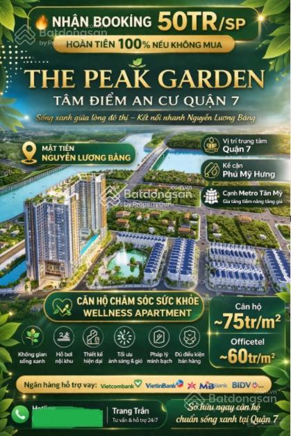 Hot! the peak garden  liền kề phú mỹ hưng, cạnh ga tân mỹ giá chỉ từ 75 triệu/m